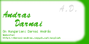 andras darnai business card